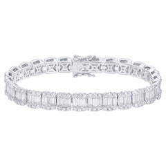 Bracelet en diamant Contemporary 11.7 Carats Total Or Blanc 18K