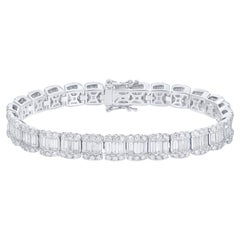 Contemporary Diamantarmband 11,7 Karat Gesamt 18K Weißgold