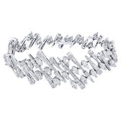 Contemporary Diamantarmband 12,34 Karat 324 Diamanten 18K Weißgold