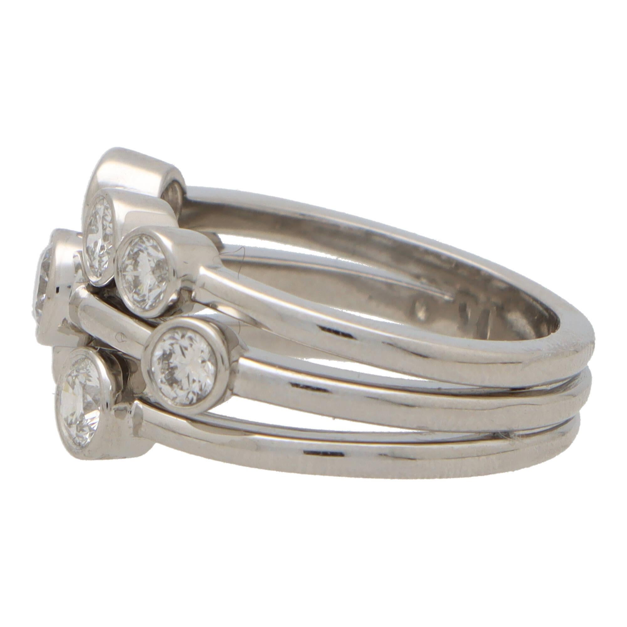 Zeitgenössischer Diamant-Ring in Platin ''Medium Model'' im Zustand „Neu“ in London, GB