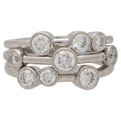 Zeitgenössischer Diamant-Ring in Platin ''Medium Model''