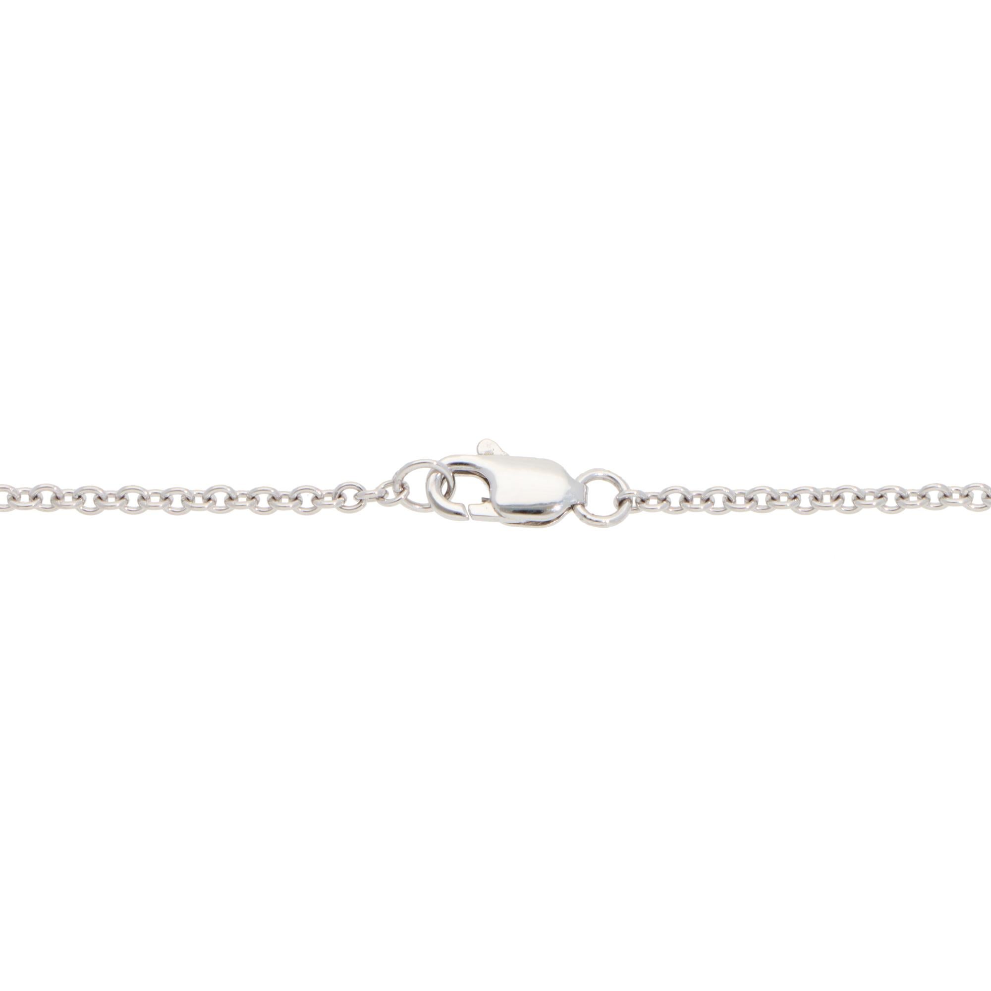 Taglio brillante Bracciale a catena con diamanti contemporary in oro bianco in vendita