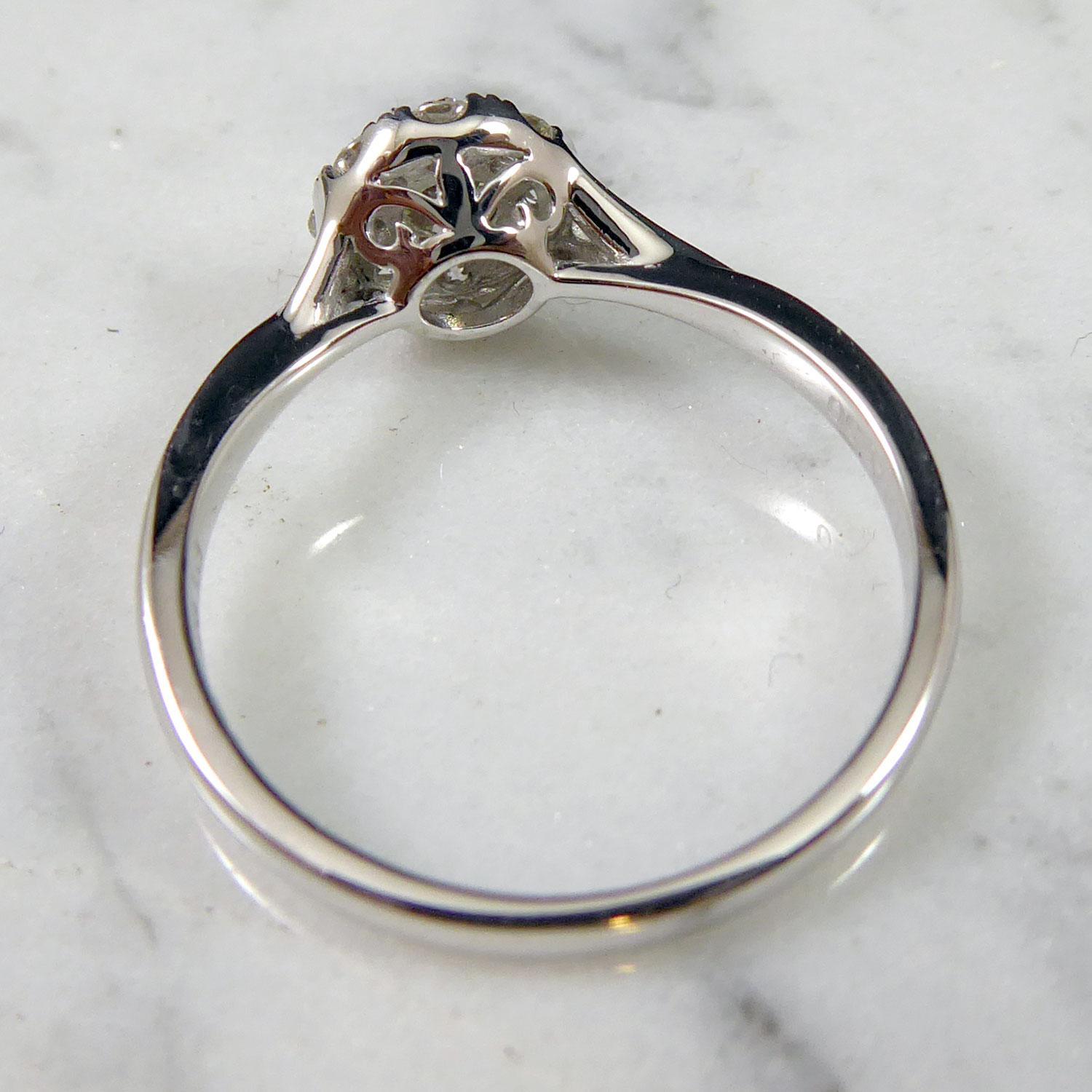 Women's Contemporary Diamond Cluster Ring in Platinum