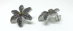 Find Your Significant Other in One of a Kind Contemporary Diamond Gold Earrings