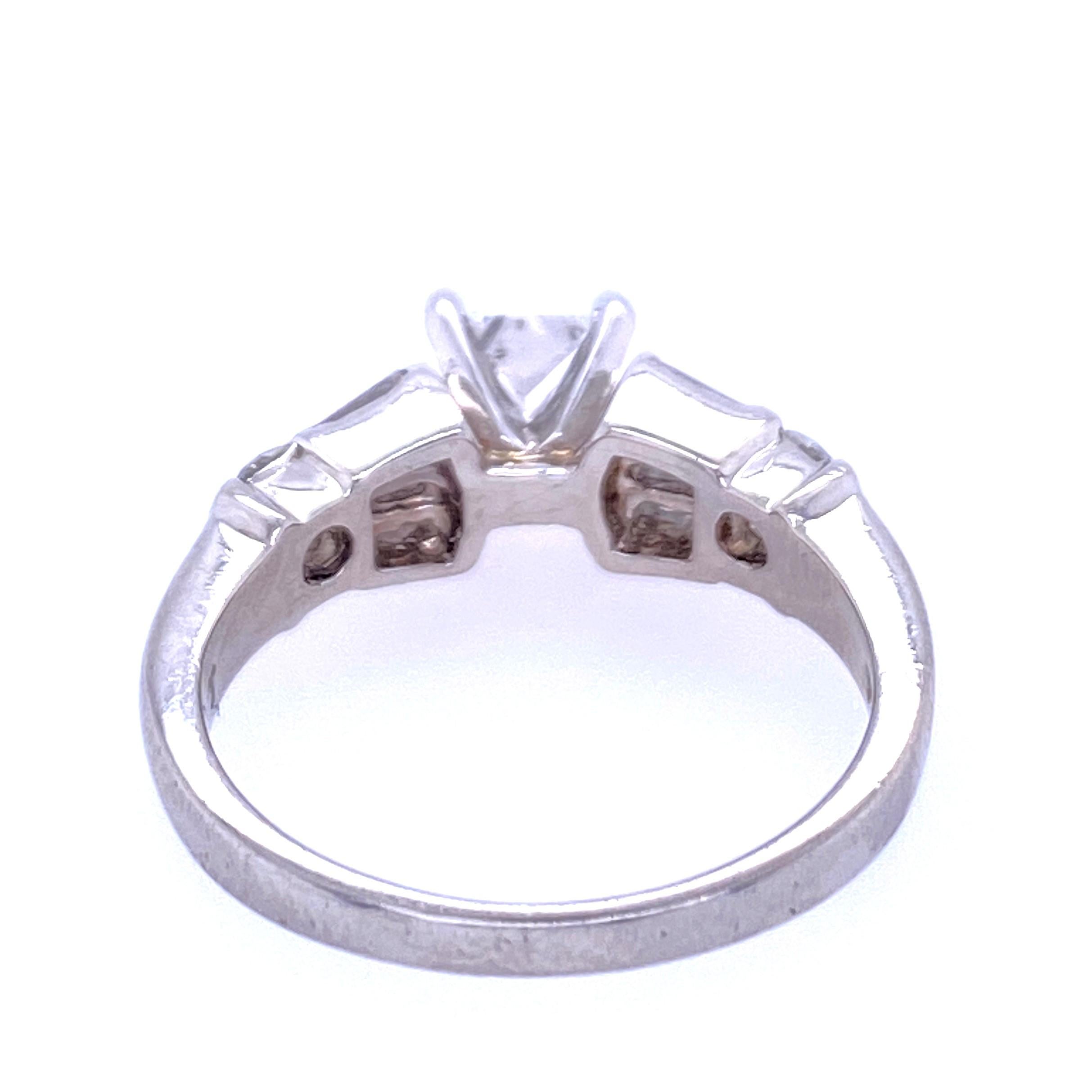 Princess Cut Contemporary Diamond Engagement Ring