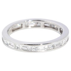 Contemporary Diamond Eternity Band Ring 18 Carat White Gold