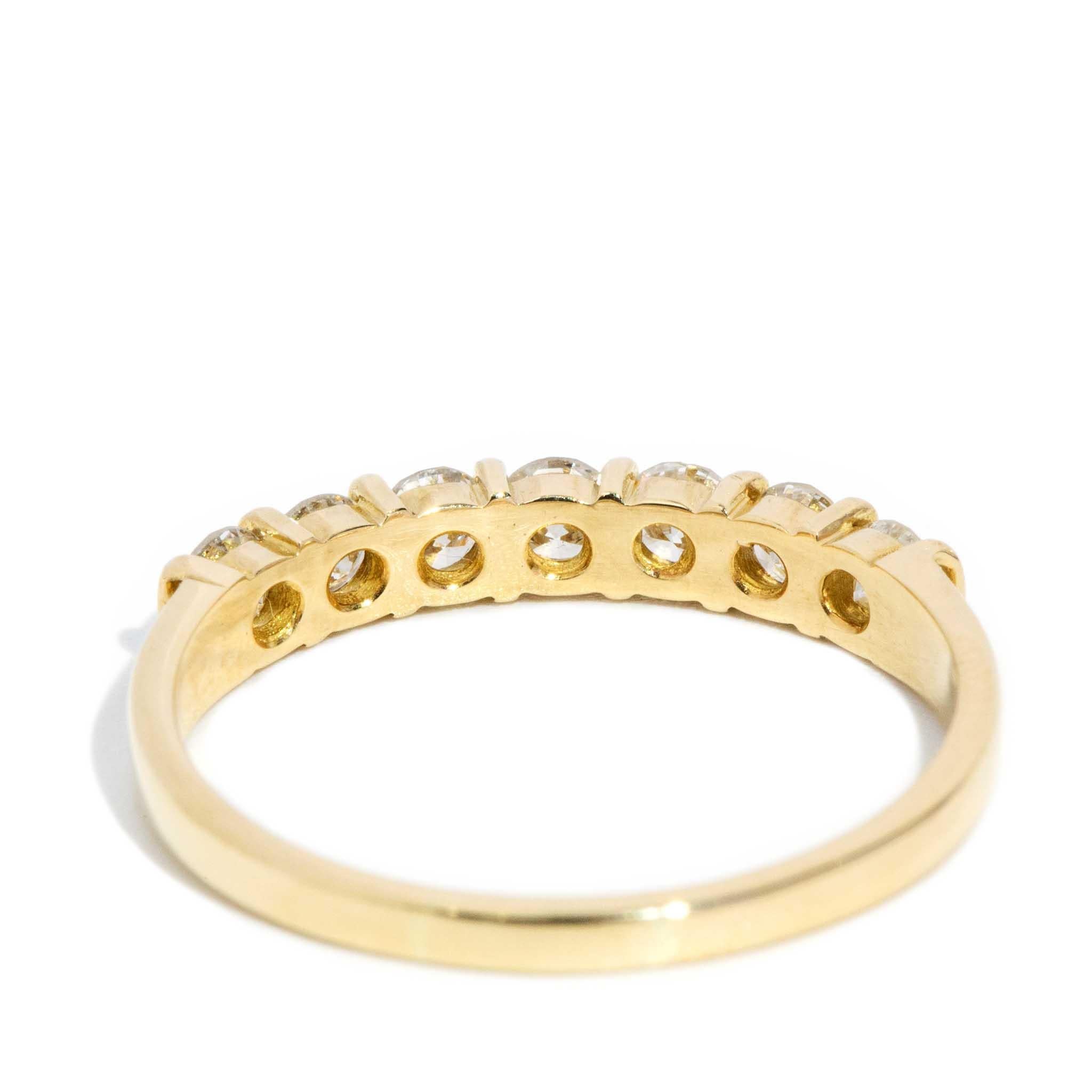 Contemporary Round Brilliant Diamond Eternity Ring 18 Carat Yellow Gold 2