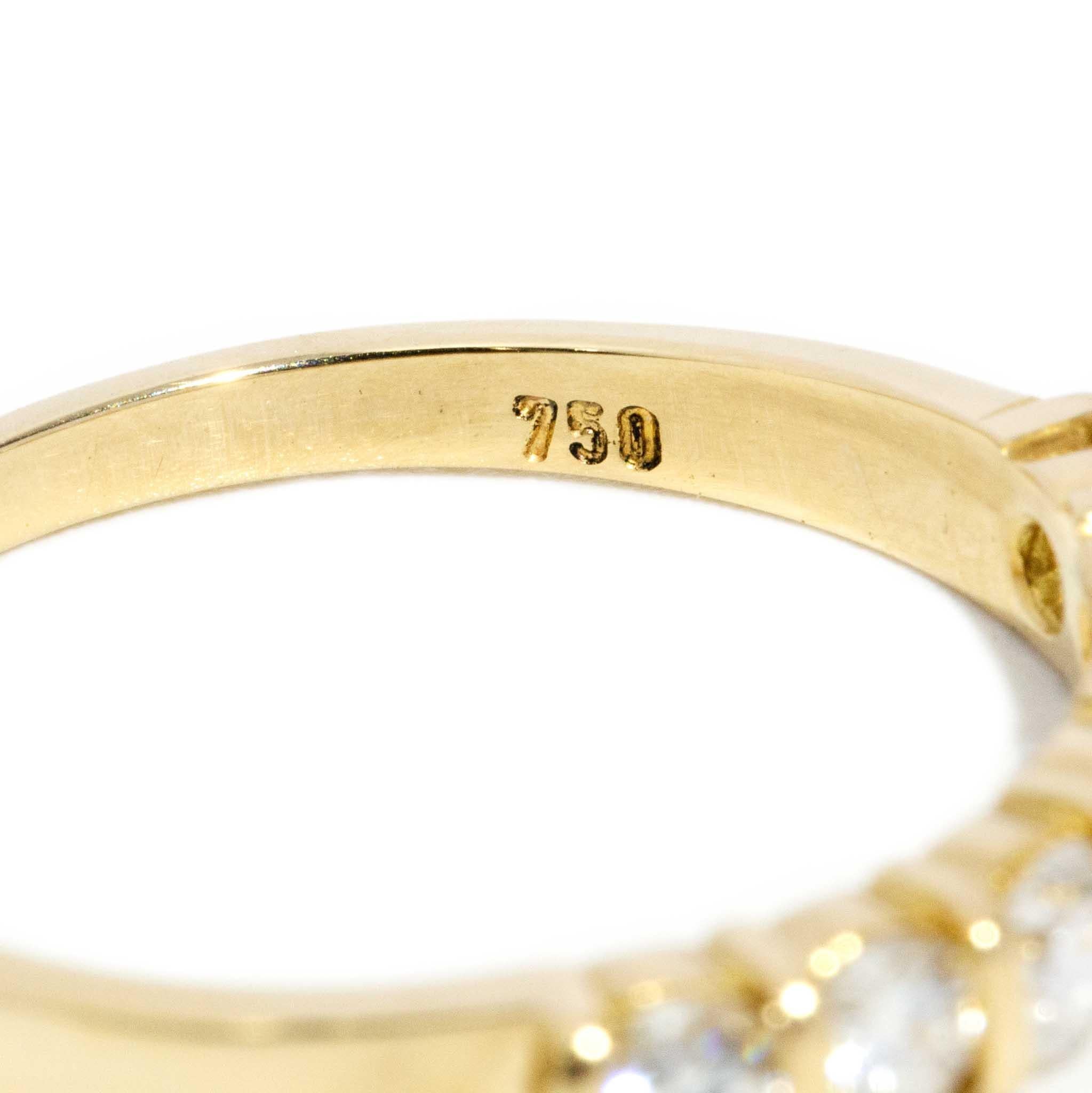 Contemporary Round Brilliant Diamond Eternity Ring 18 Carat Yellow Gold 4