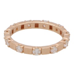 AM Contemporary Eternity-Ring mit durchgehender Diamantbesetzung aus 18-karätigem Roségold
