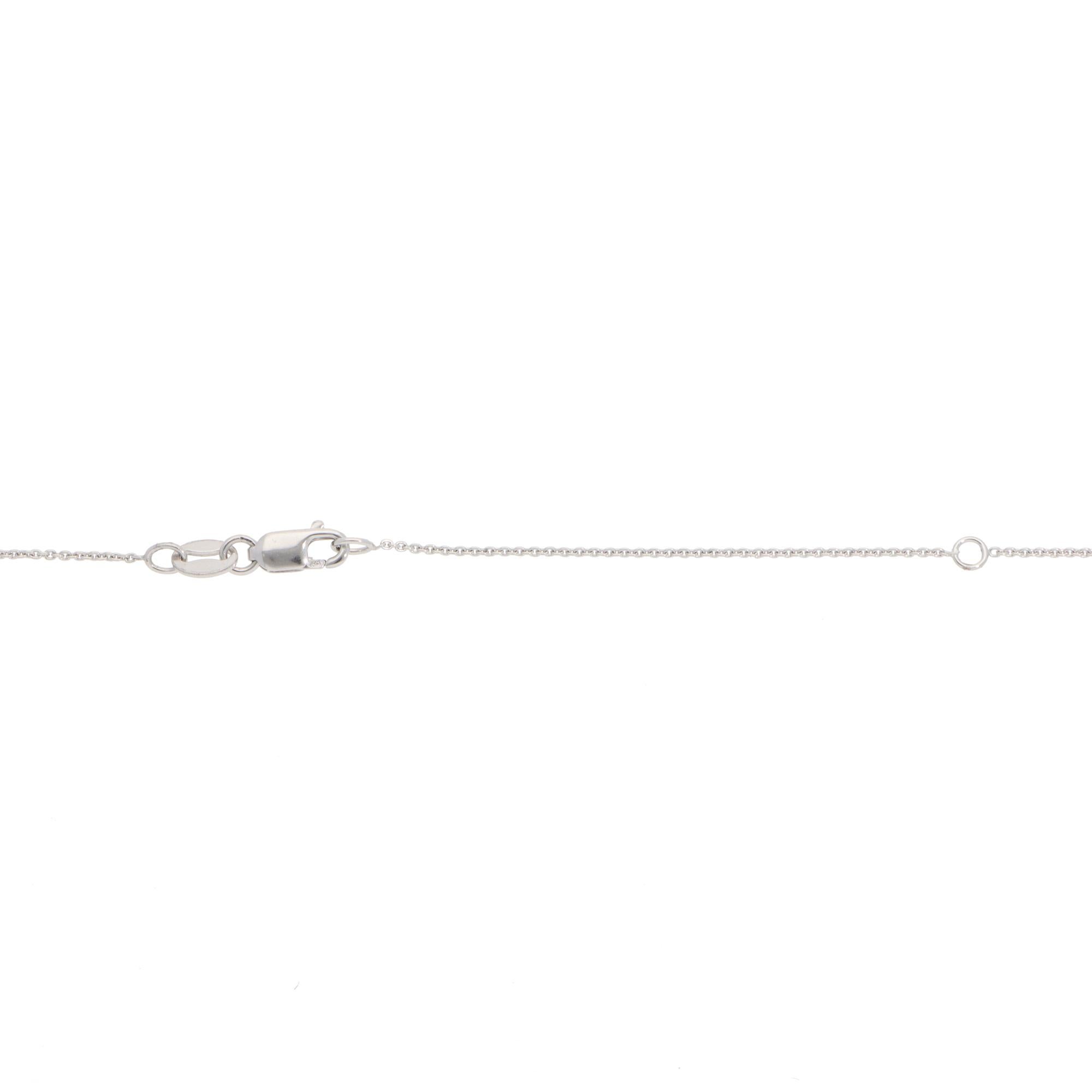 Brilliant Cut Contemporary Diamond Heart Pendant Necklace in Platinum For Sale