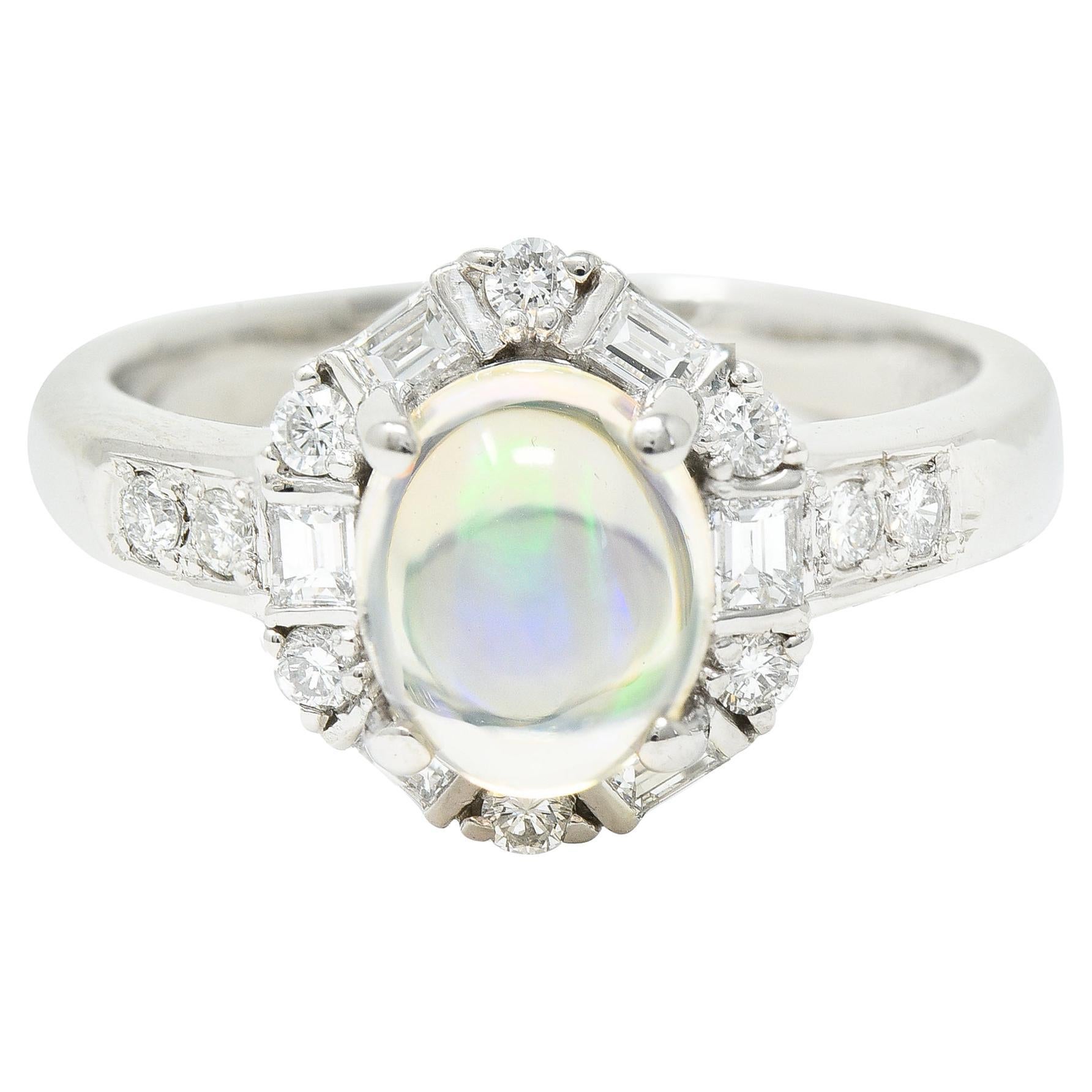 Jelly Opal and Diamond Ring For Sale at 1stDibs | jelly opal ring, opal ...