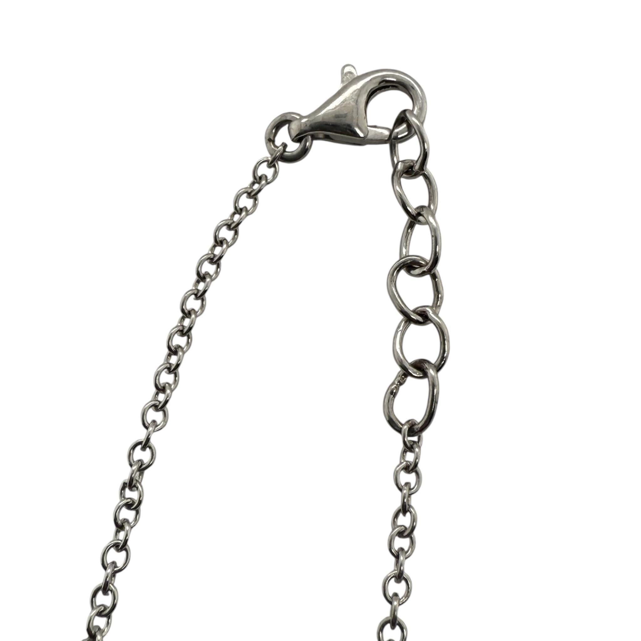 Collana di diamanti Contemporary in oro bianco 14 carati in vendita 3
