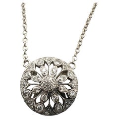 Collana di diamanti Contemporary in oro bianco 14 carati