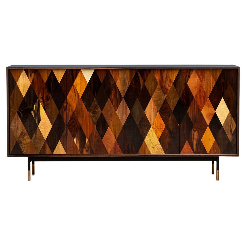 Contemporary Diamond Pattern Sideboard by Johannes Hock 'G' For Sale