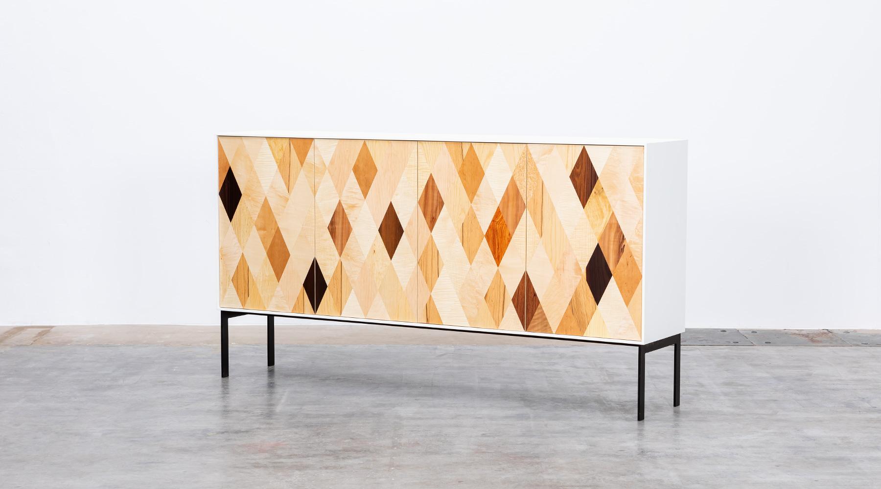 Contemporary Diamond Pattern Sideboard by Johannes Hock 'H' In Excellent Condition For Sale In Frankfurt, Hessen, DE
