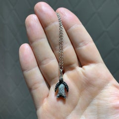 Rosior one-off Diamond and Tsavorite "Pinguin" Pendant Necklace in White Gold