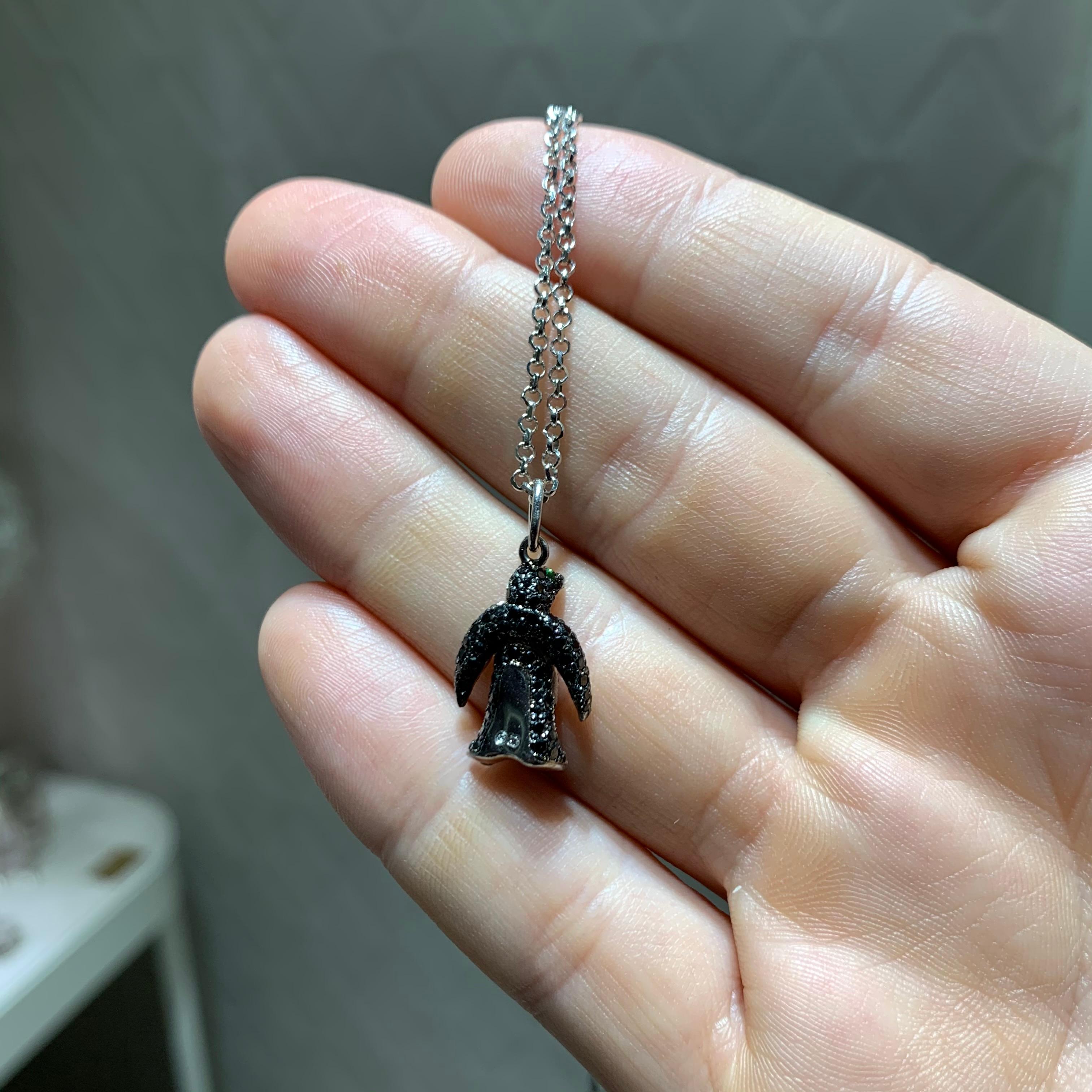 diamond penguin necklace