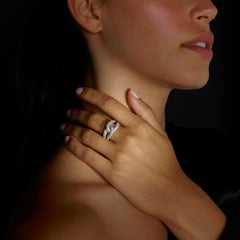 Contemporary Diamond Ring set in White Gold