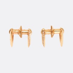 Contemporary Diamond Rose Gold Mauboussin Cufflinks
