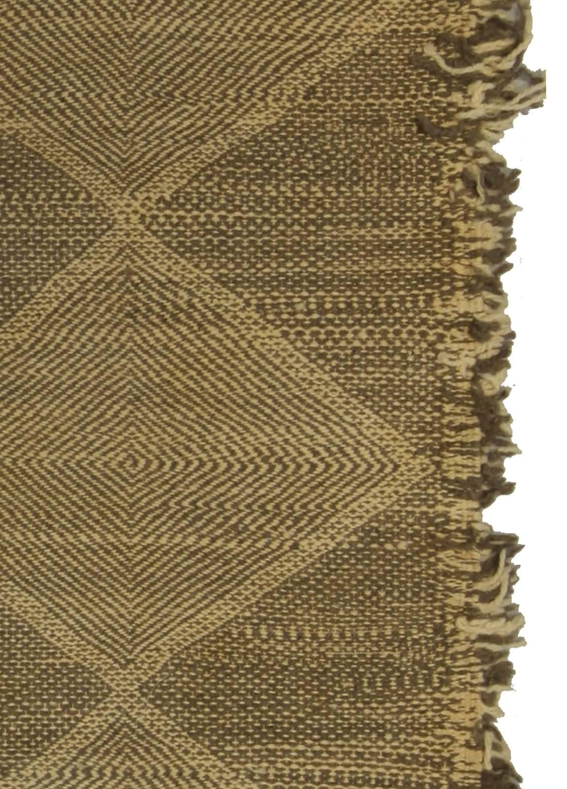 Zeitgenössischer Flachgewebe-Teppich in Diamantform in Braun und Beige von Doris Leslie Blau (Indisch) im Angebot