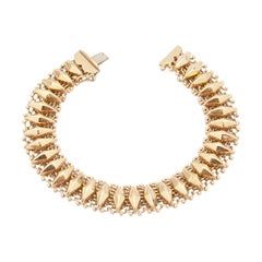 Bracciale vintage con catena intrecciata in oro 14 carati