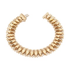 Vintage 14 Karat Gold Woven Chain Bracelet