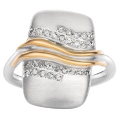 Bague Contemporary Diamond, Silver & Gold Path avec diamants Salt & Pepper