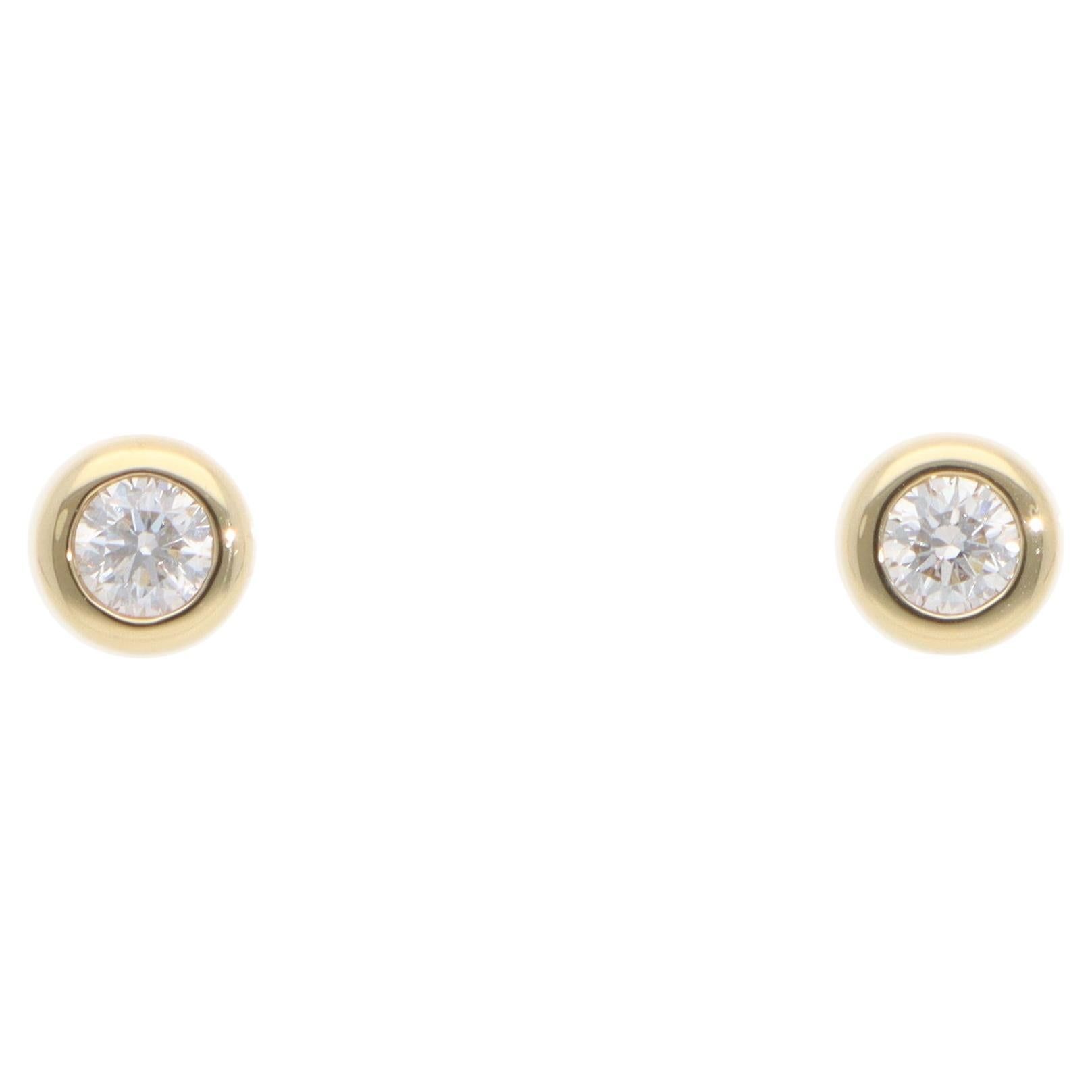 Pendientes Contemporáneos de Diamantes en Oro Amarillo