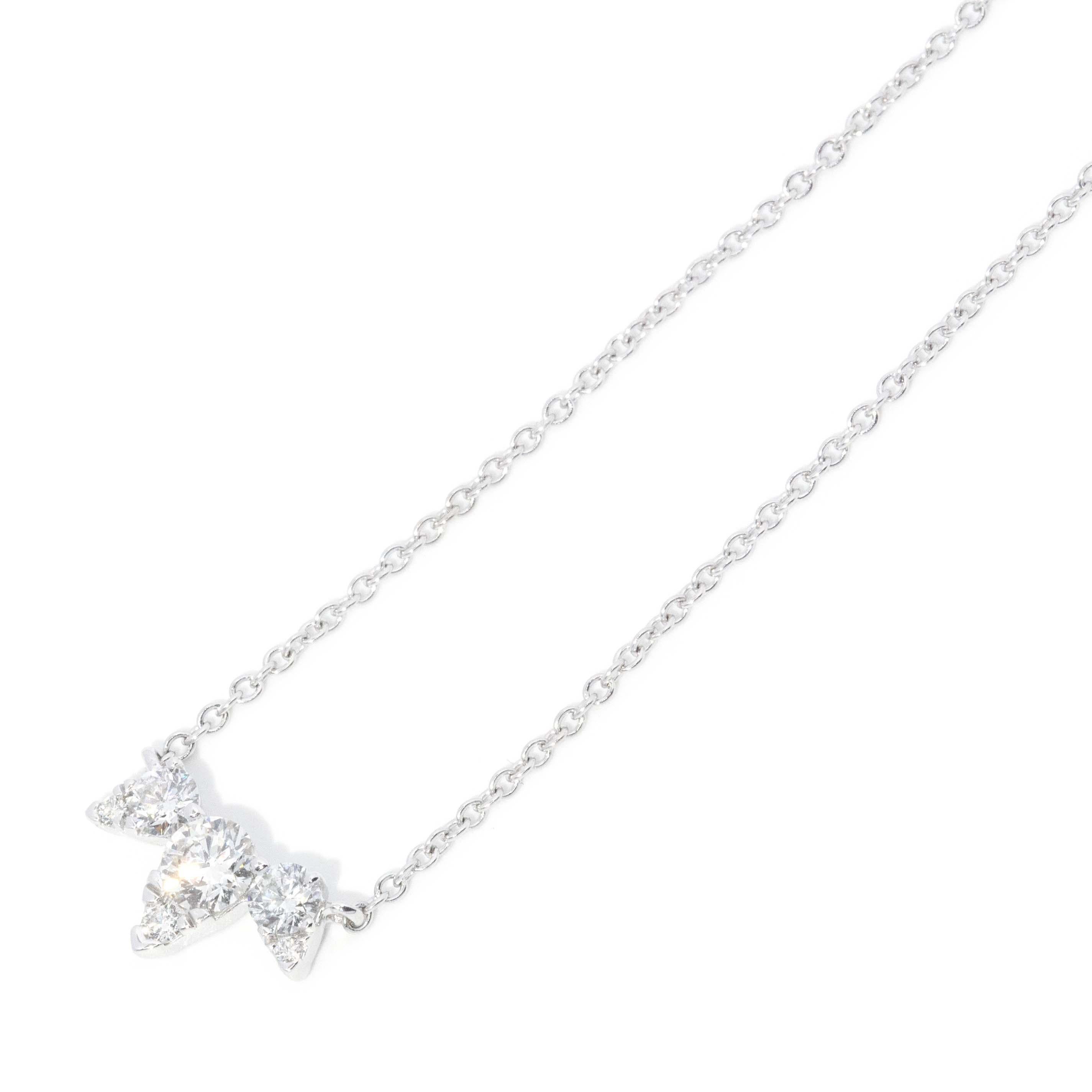 Contemporain Collier diadème contemporain en or blanc 18 carats avec diamants en vente