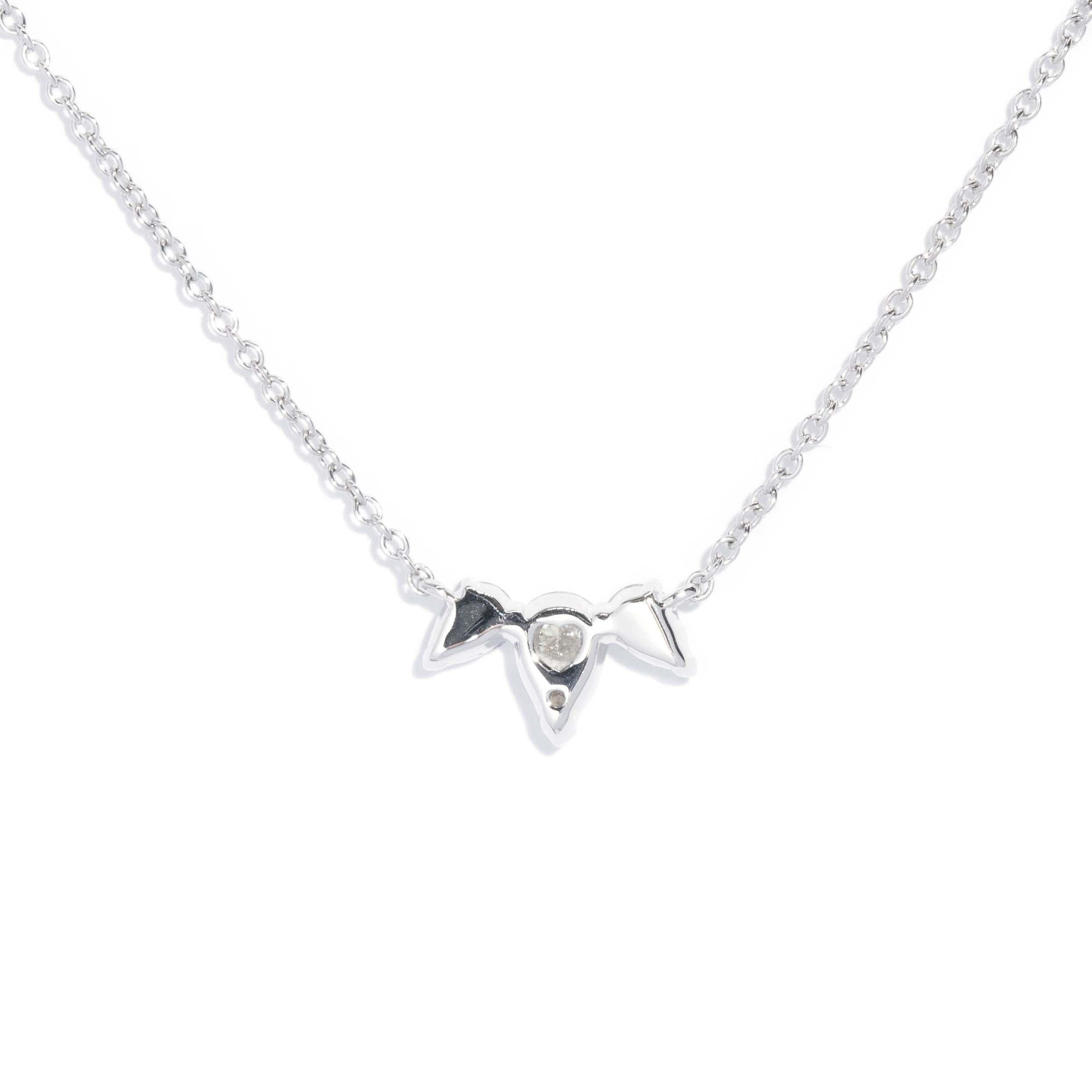 Collier diadème contemporain en or blanc 18 carats avec diamants en vente 3