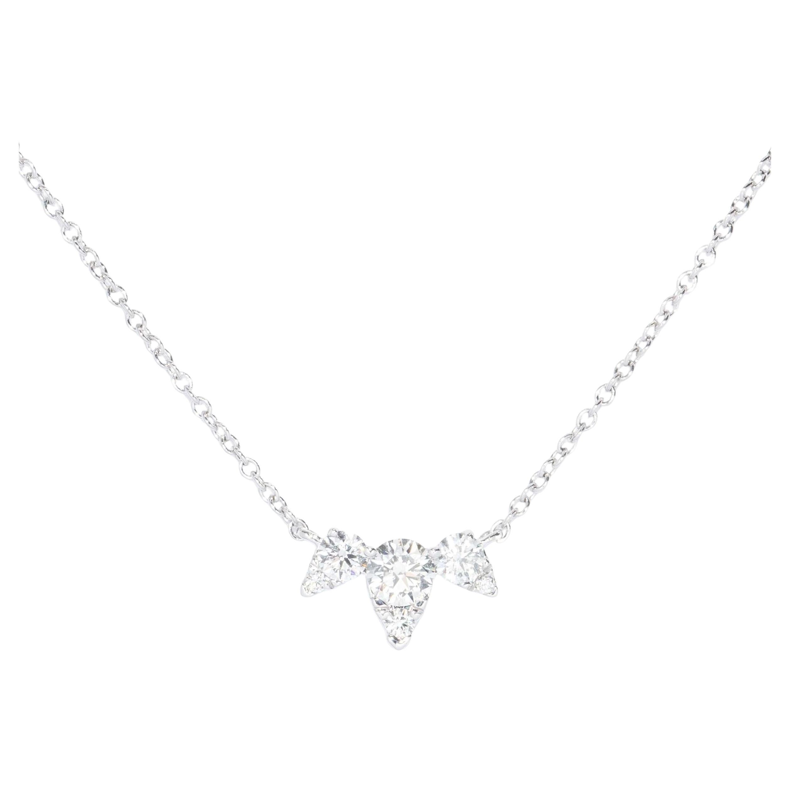 Collier diadème contemporain en or blanc 18 carats avec diamants en vente