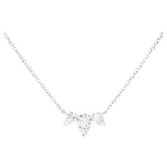 Collier diadème contemporain en or blanc 18 carats avec diamants