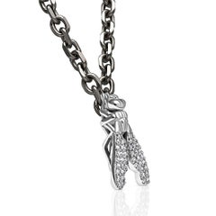 Collar Contemporáneo de Diamantes y Titanio con Oro Blanco de 18K