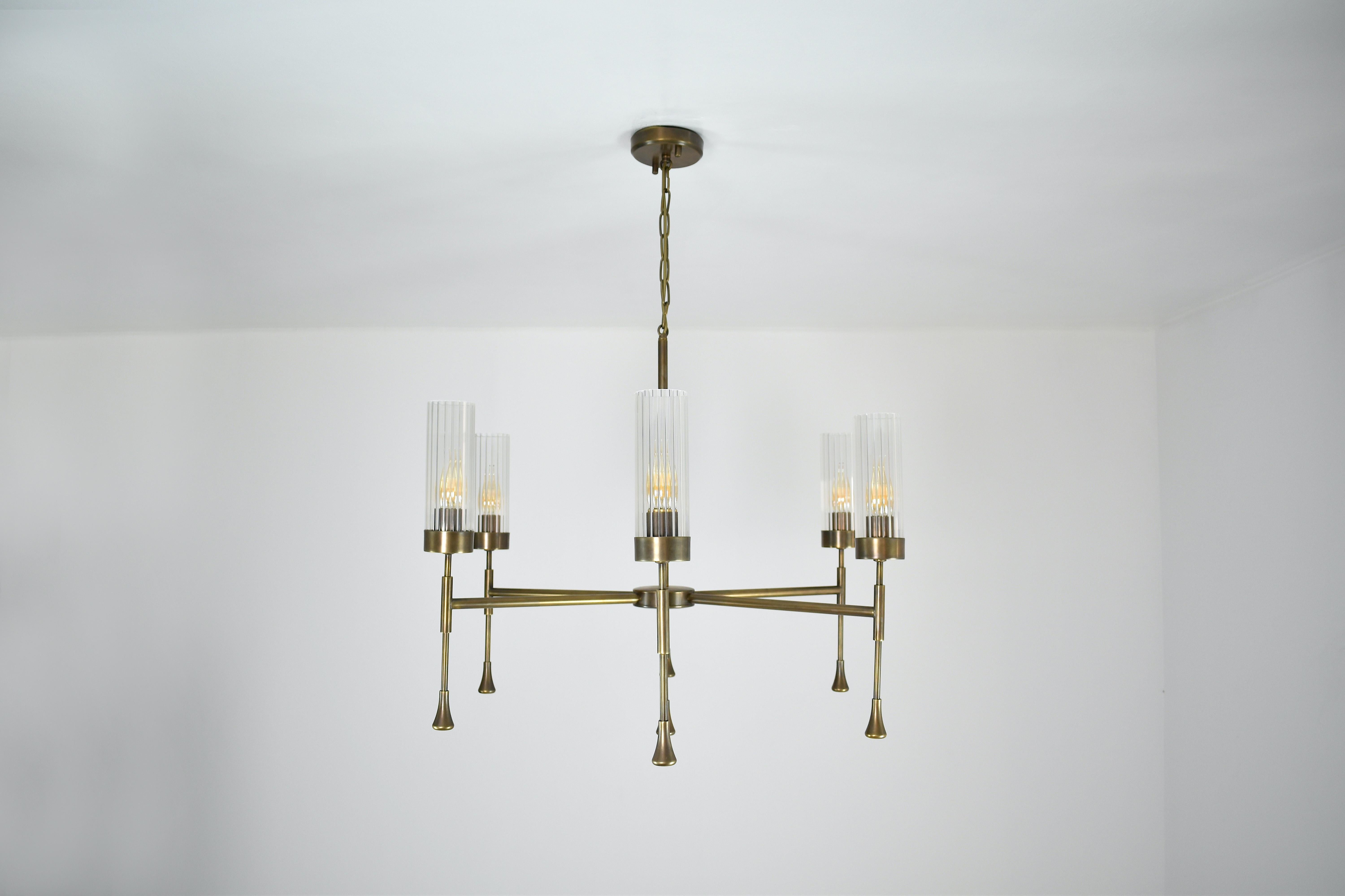 Contemporary Dina 6 Light Chandelier by JAS For Sale 1