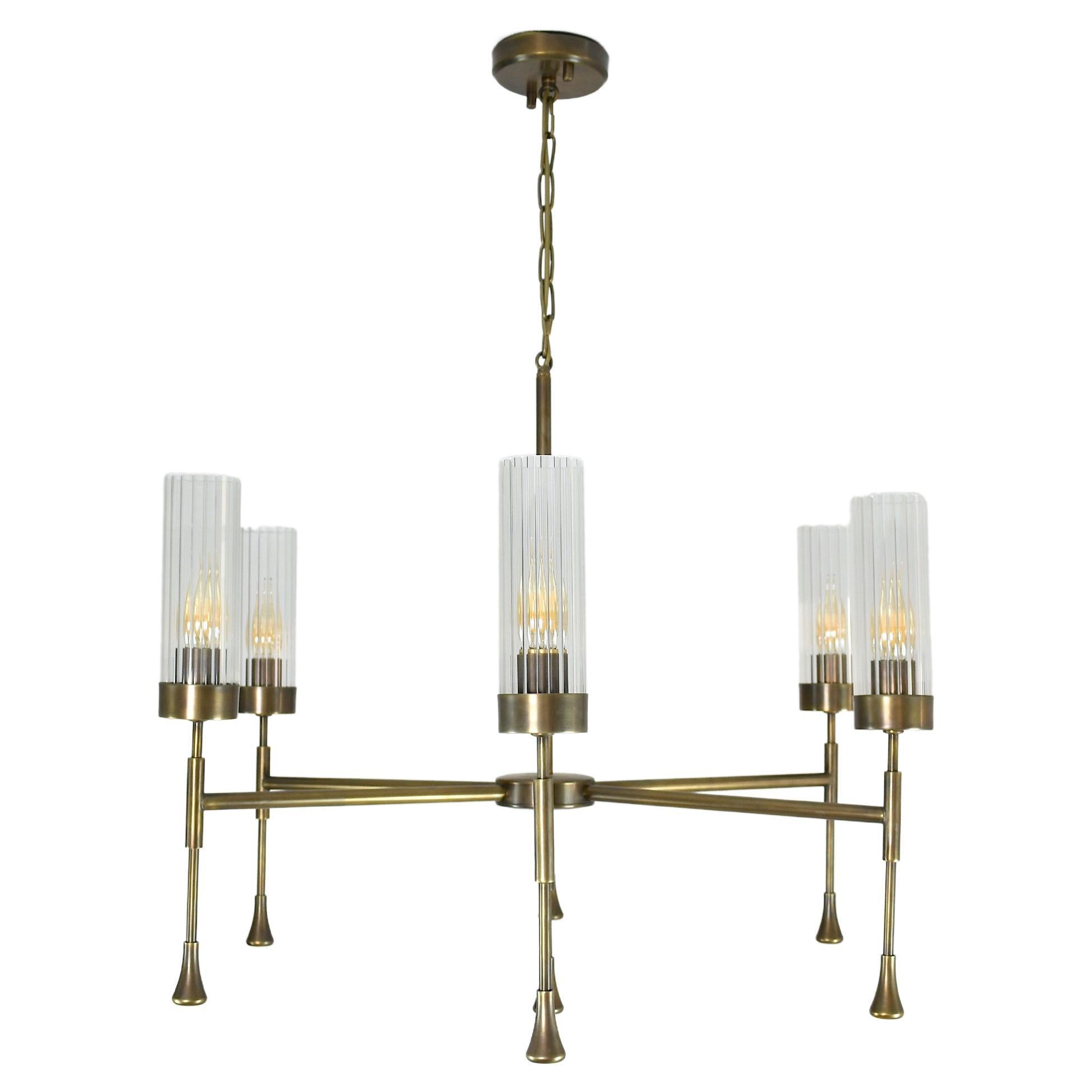 Contemporary Dina 6 Light Chandelier by JAS For Sale
