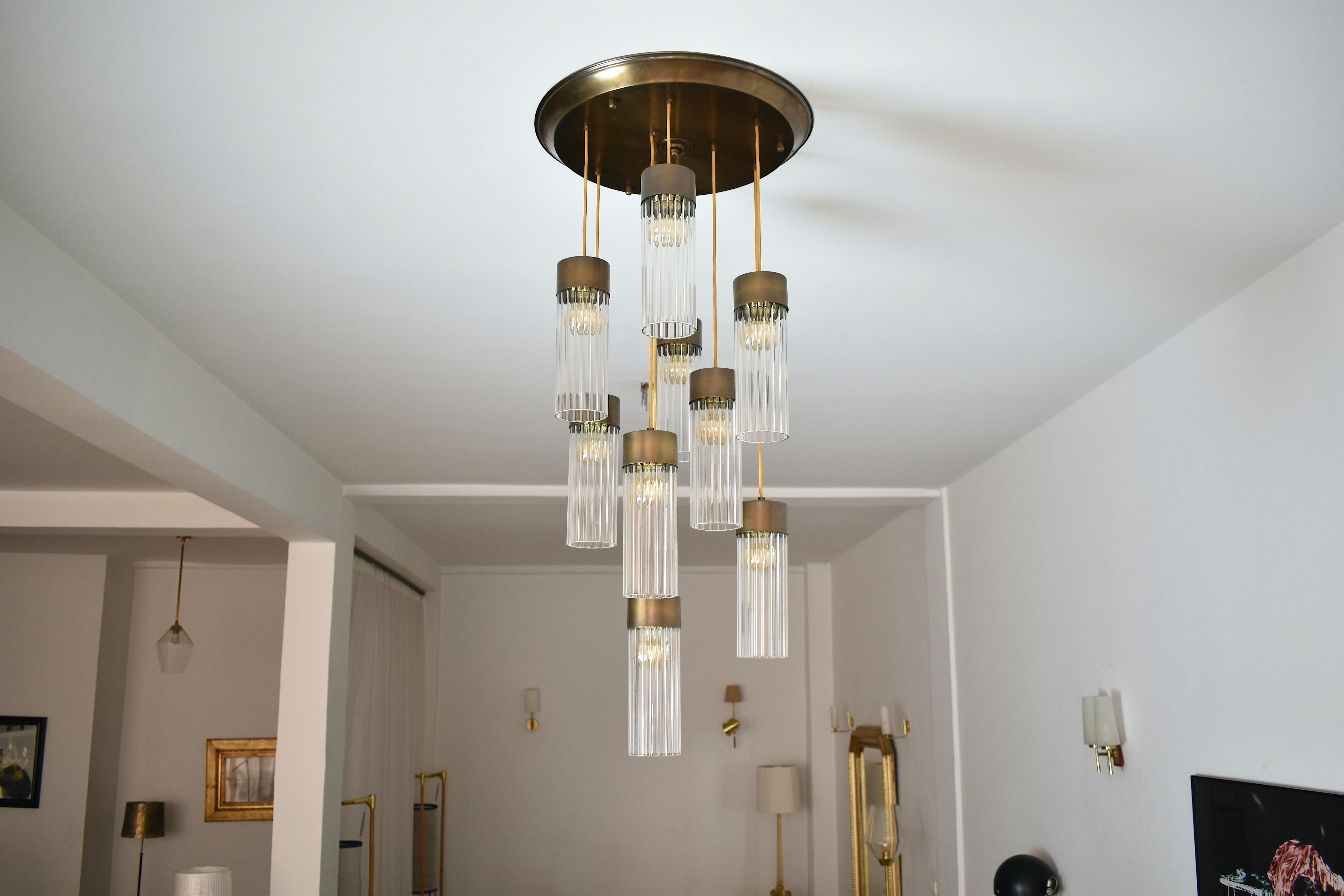 Contemporary Dina 9 Light Pendant by JAS For Sale 7