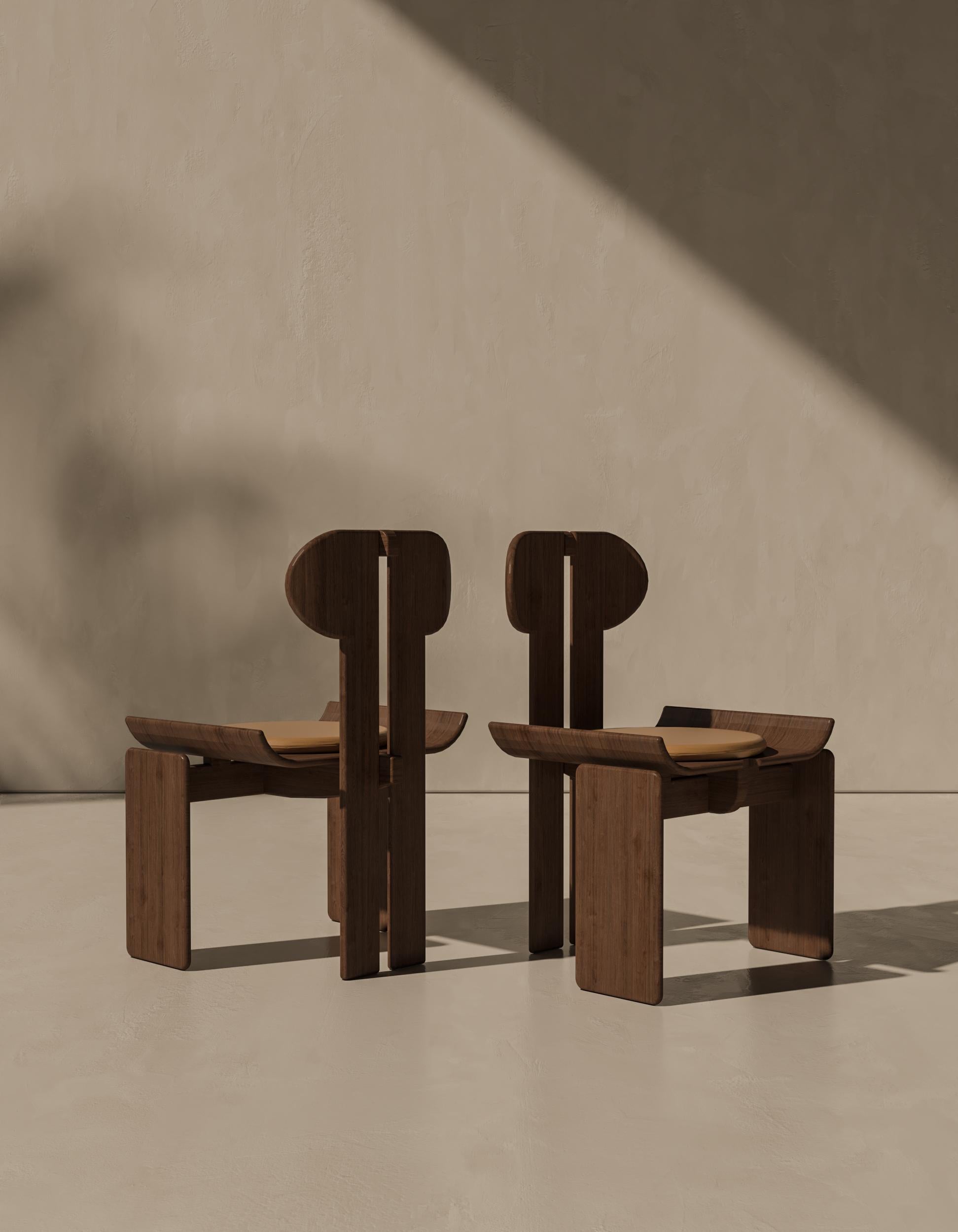 XXIe siècle et contemporain Chaise de salle à manger contemporaine Alea par Hannes Peer pour la collection SEM Paesaggio en vente