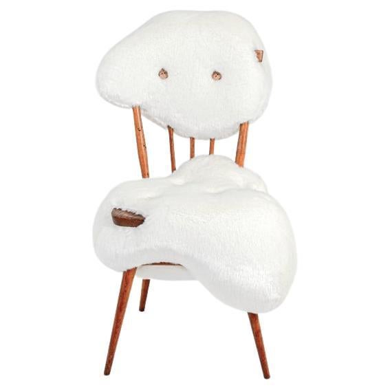 Contemporary Dining Chair 01, Biomorphic White Upholstery, Charlotte Kingsnorth