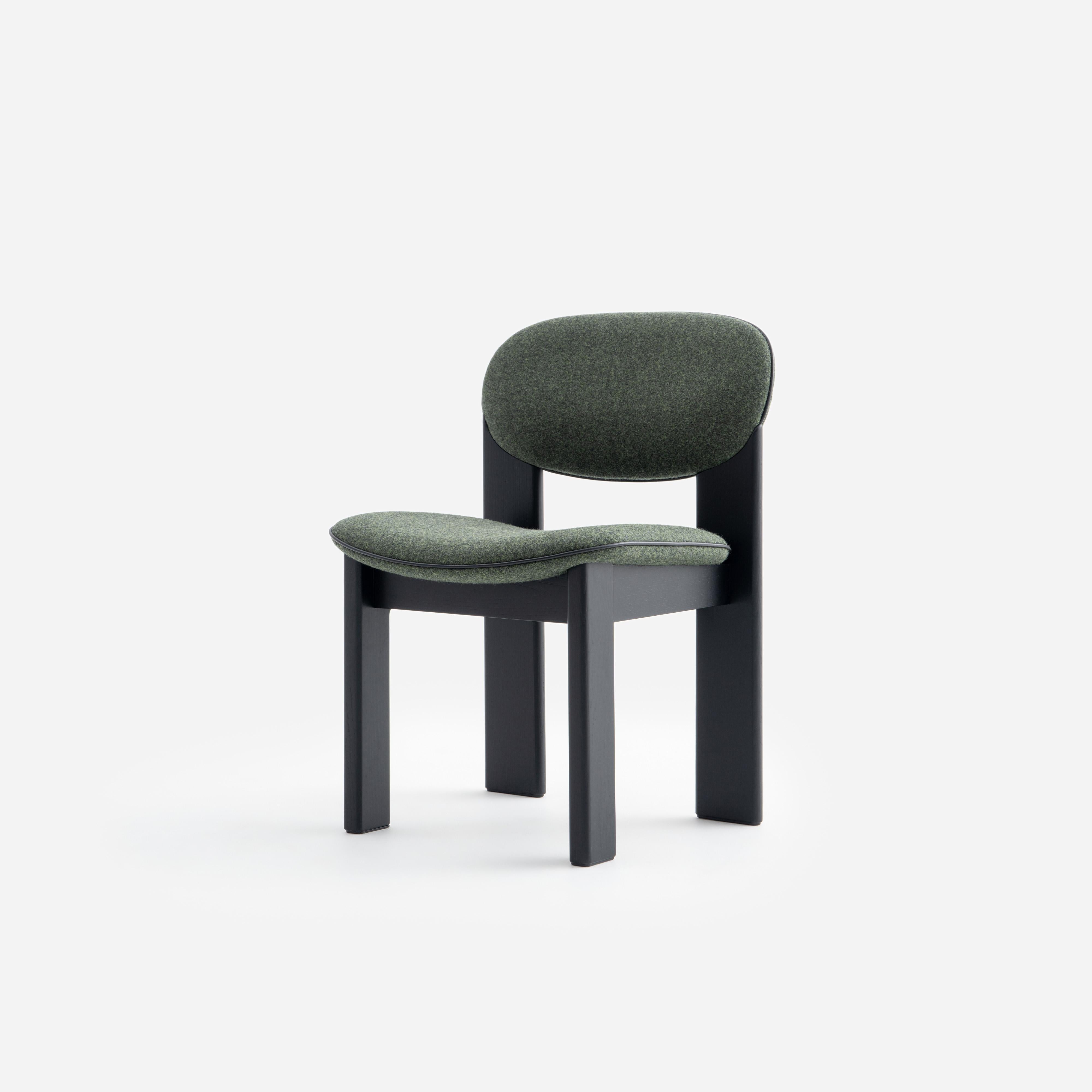 Archipen Chair
Designer: Kateryna Sokolova
Fabric:  Kvadrat, Divina MD 0973
Legs: Black stained ash
Dimensions: H 79 cm, W 54 cm, D 62 cm  seat H 47 cm

The concept behind our latest creation, the 