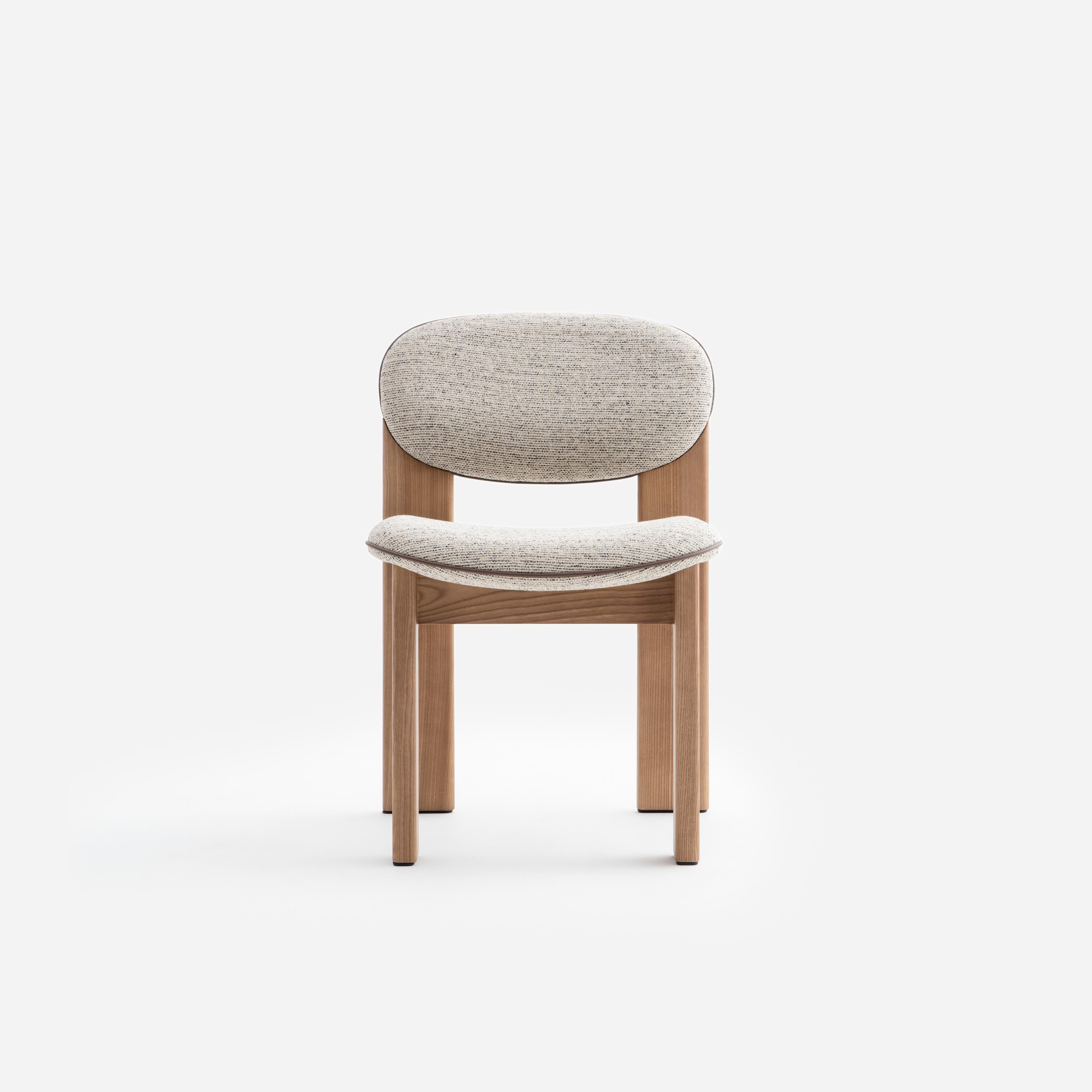 Organic Modern Contemporary Dining Chair 'Archipen' by Noom, Kvadrat Savanna For Sale