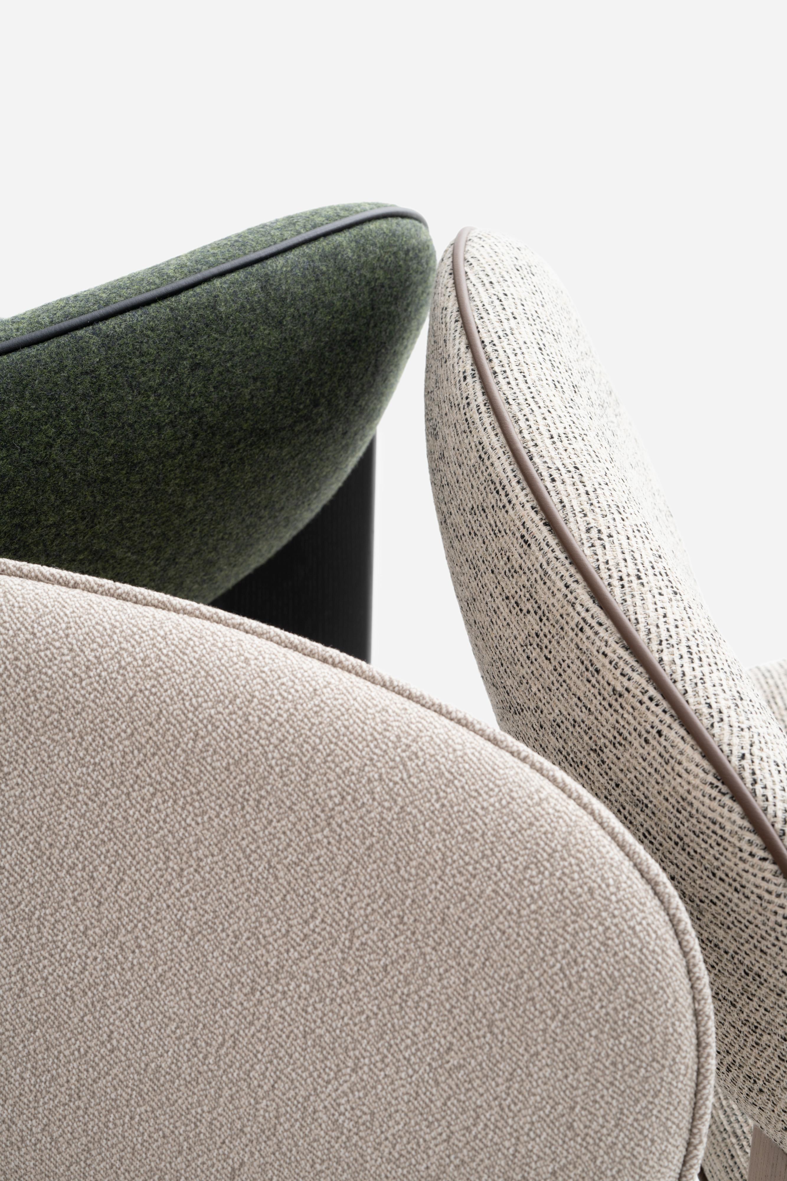 Contemporary Dining Chair 'Archipen' by Noom, Kvadrat Savanna In New Condition For Sale In Paris, IDF