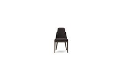 Contemporary Dining Chair Leather Shell Fabric Interior Backrest and Seat