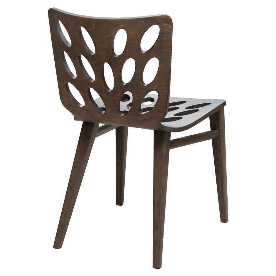 Contemporary Dining Chair Featuring Woven Velvet Rope For Sale 2