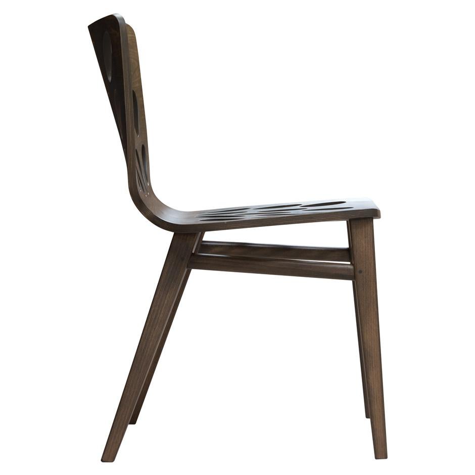 Contemporary Dining Chair Featuring Woven Velvet Rope For Sale 3