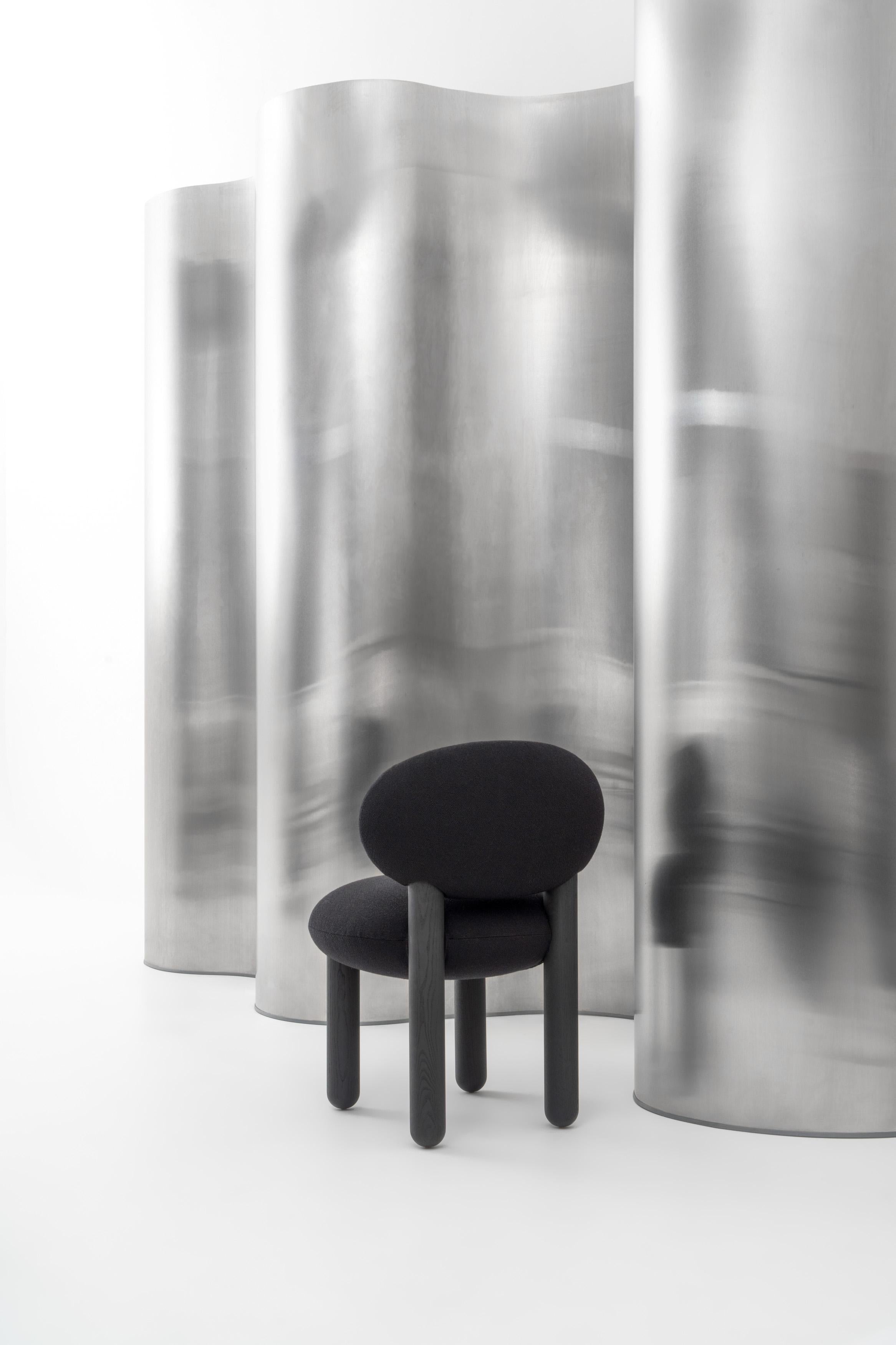 Modern Contemporary Dining Chair 'Flock CS2' by Noom, Kvadrat Vidar Fabric  For Sale