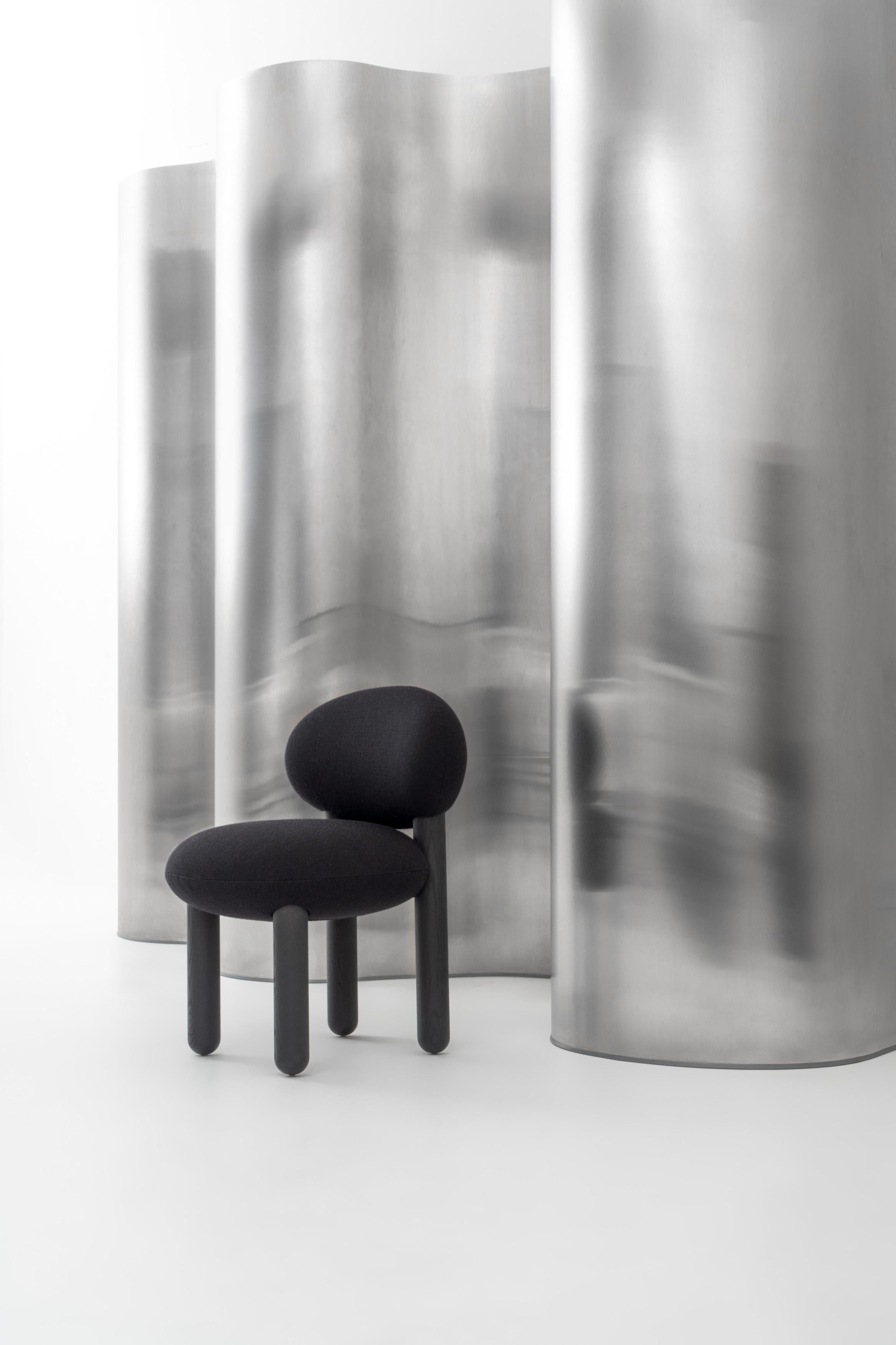 Contemporary Dining Chair 'Flock CS2' by Noom, Kvadrat Vidar Fabric  For Sale 3