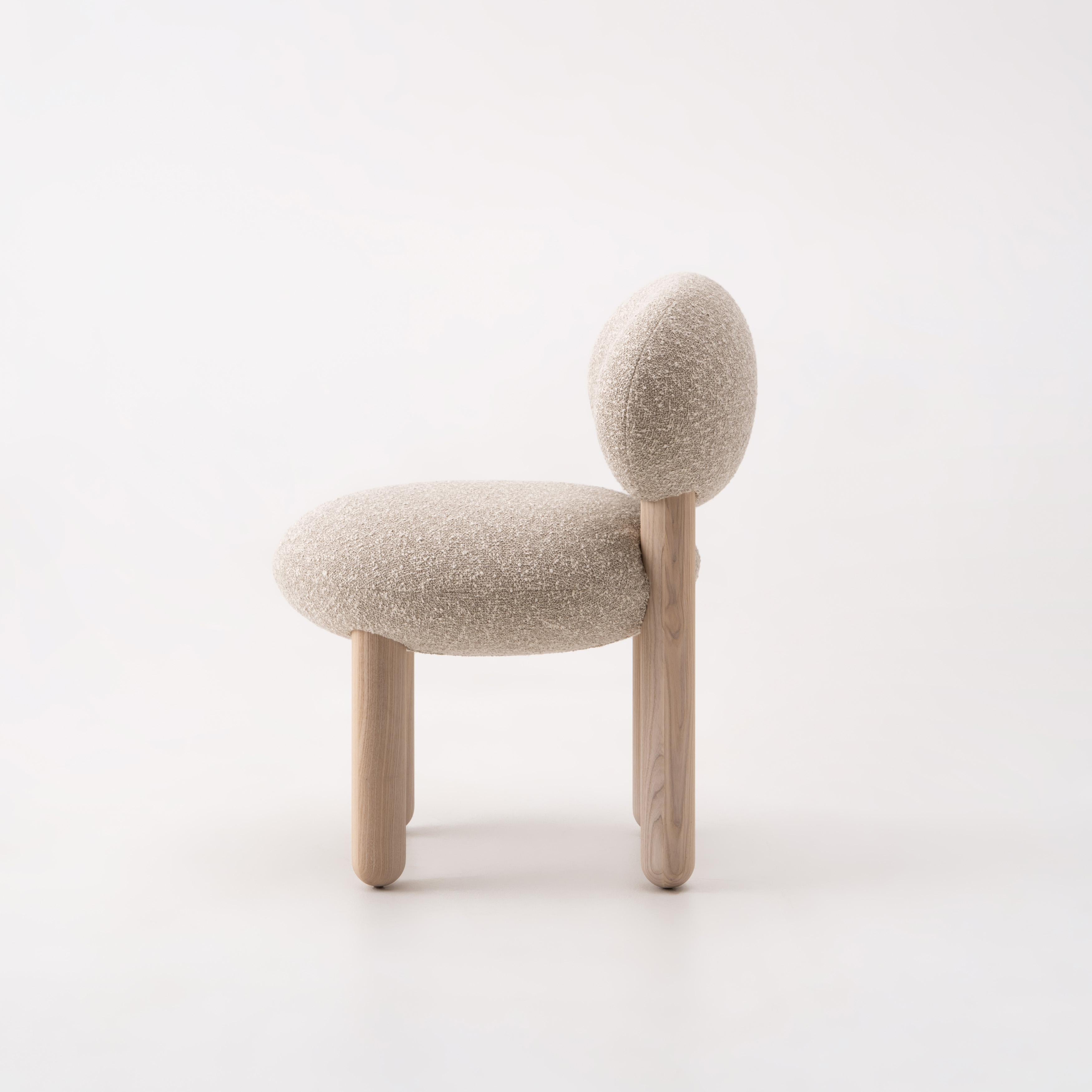 Contemporary Dining Chair 'Flock CS2' by Noom, Kvadrat Zero Fabric  For Sale 9