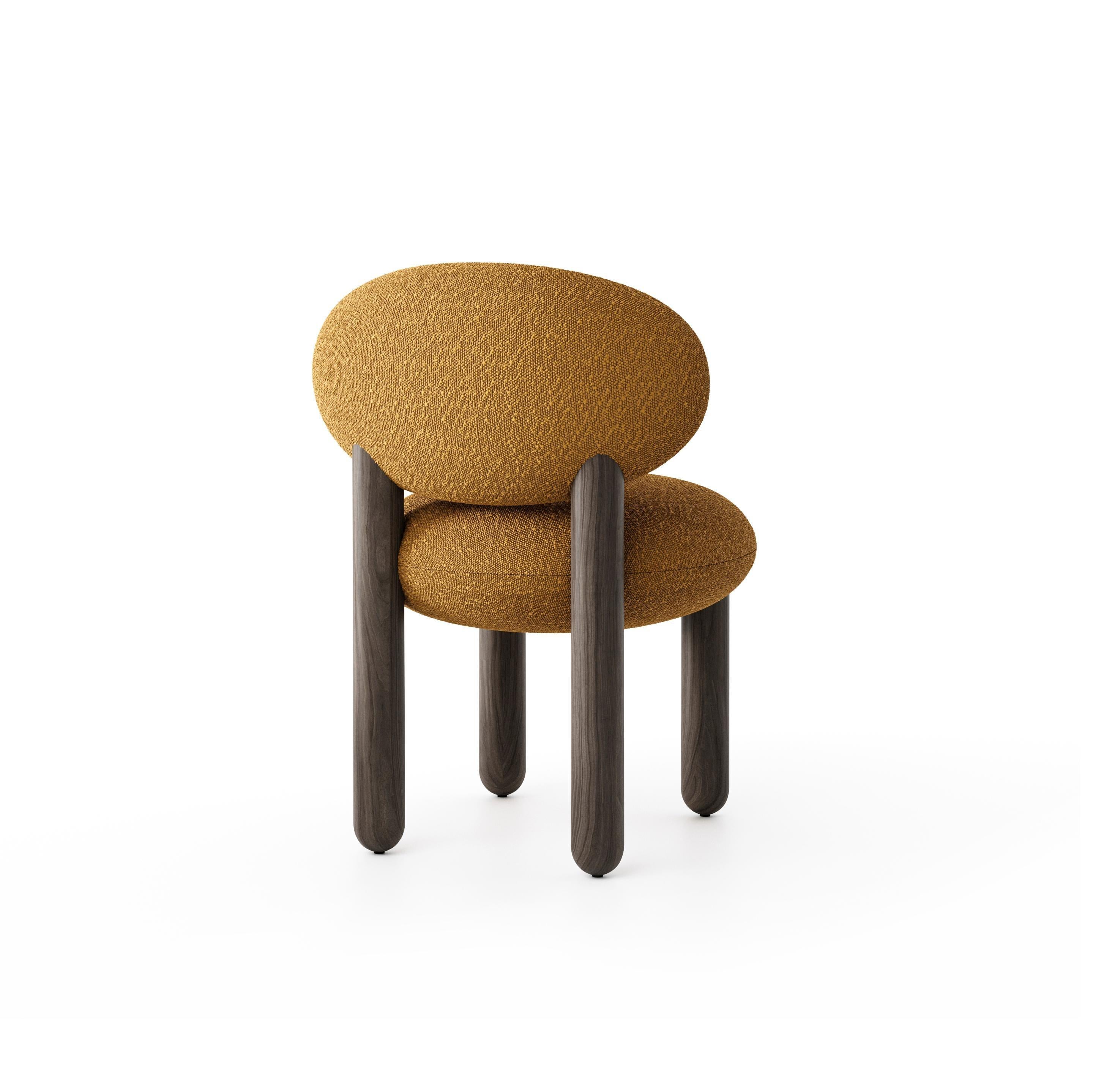 Dining Chair 'Flock CS2' 
Designer: Kateryna Sokolova
Materials: wood, plywood, metal, molded foam, textile
Available in a wide range of colors and other finishes and fabrics on request.
Dimensions: H 78 cm, W 55 cm, D 61 cm  seat H 47 cm

Color in
