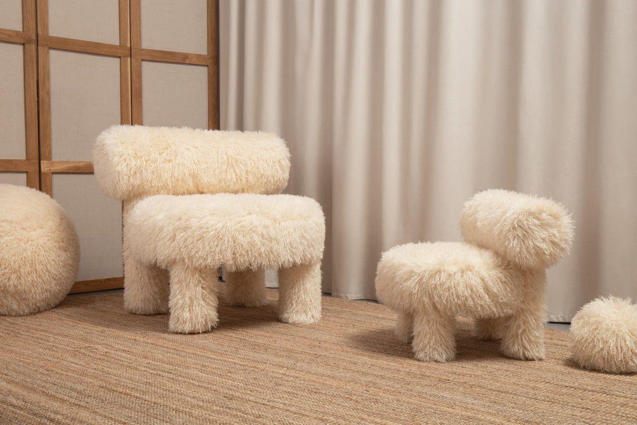 Sedia da pranzo contemporanea 'Fluffy' di NOOM, Gropius CS2, nero in vendita 8