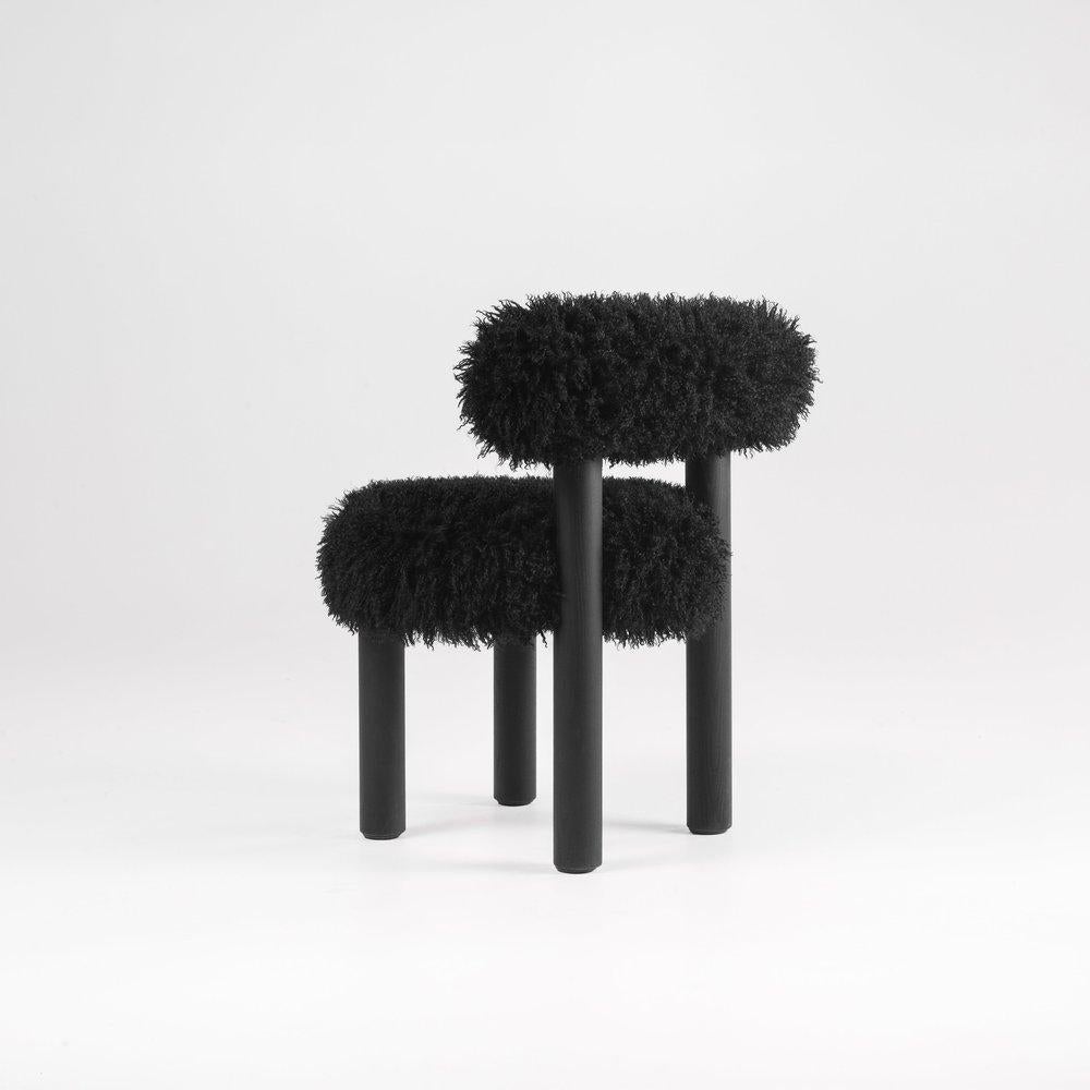 Chair Gropius CS2 Fluffy Edition

Designer: Kateryna Sokolova, 2024
Materials: wood, plywood, foam rubber, injection-molded soft foam, fabric
Fabric: black - Azur Faux Fur

Dimensions:
Height: 74 cm / 29,13 in
Width: 57 cm / 22,44 in
Depth: 57 cm /
